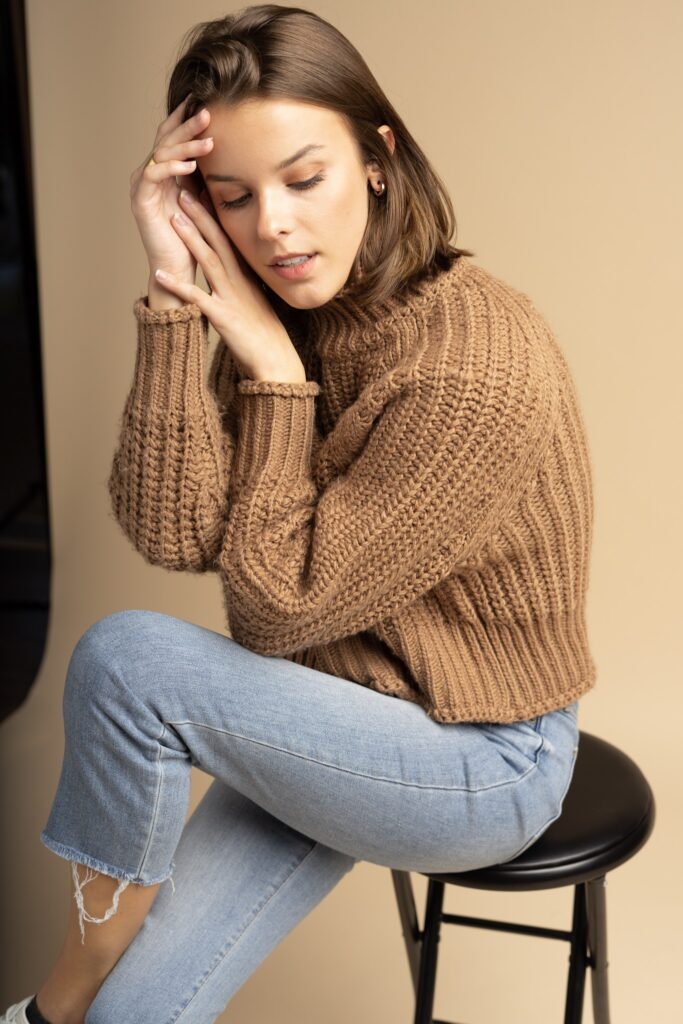 photoshoot with model and makeup created by Jasmine Ringo